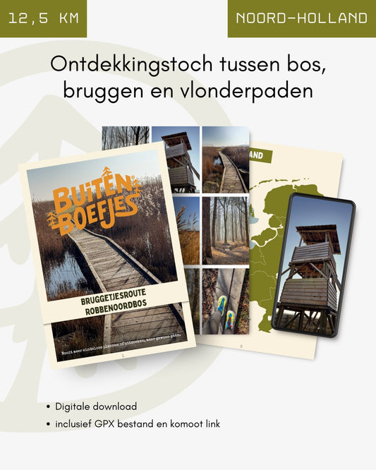 Bruggetjes route Robbenoordbos – bos, vlonders en uitkijktoren